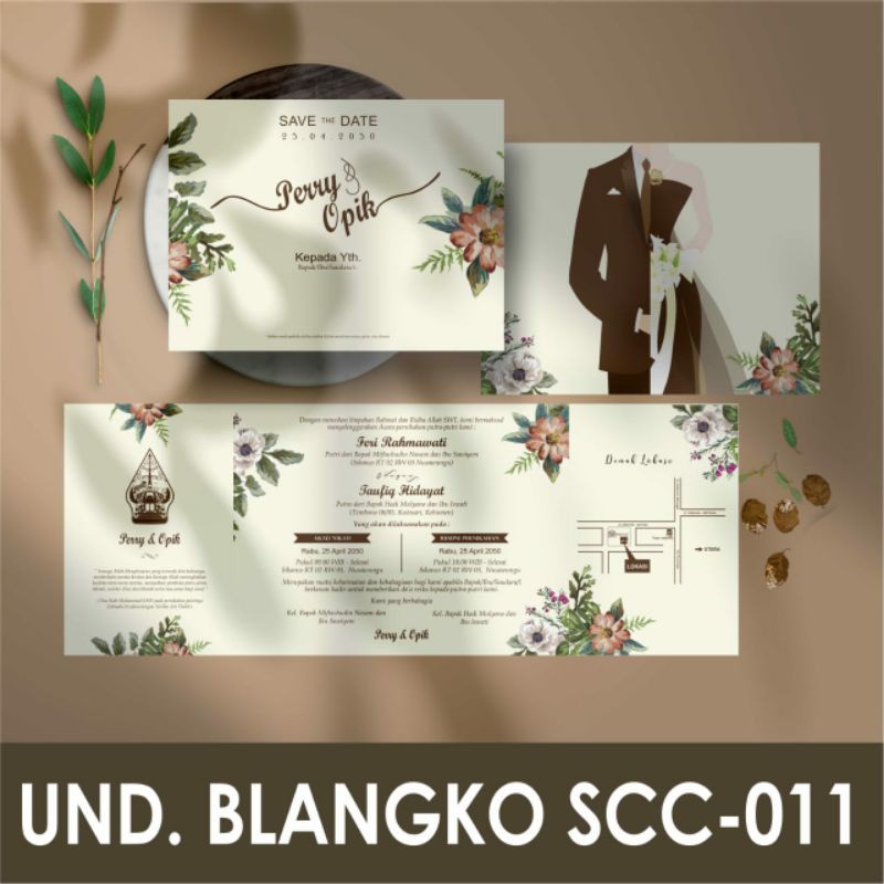 SCC 011 / Blangko undangan Griya/ Blangko Kosong / Cetak Undangan Pernikahan Khitanan / Undangan Sav