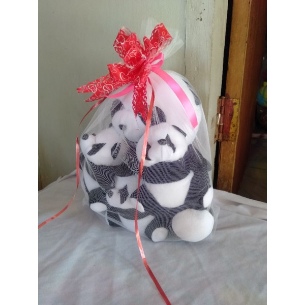 boneka panda beranak isi 4 ( 1besar 3 kecil )