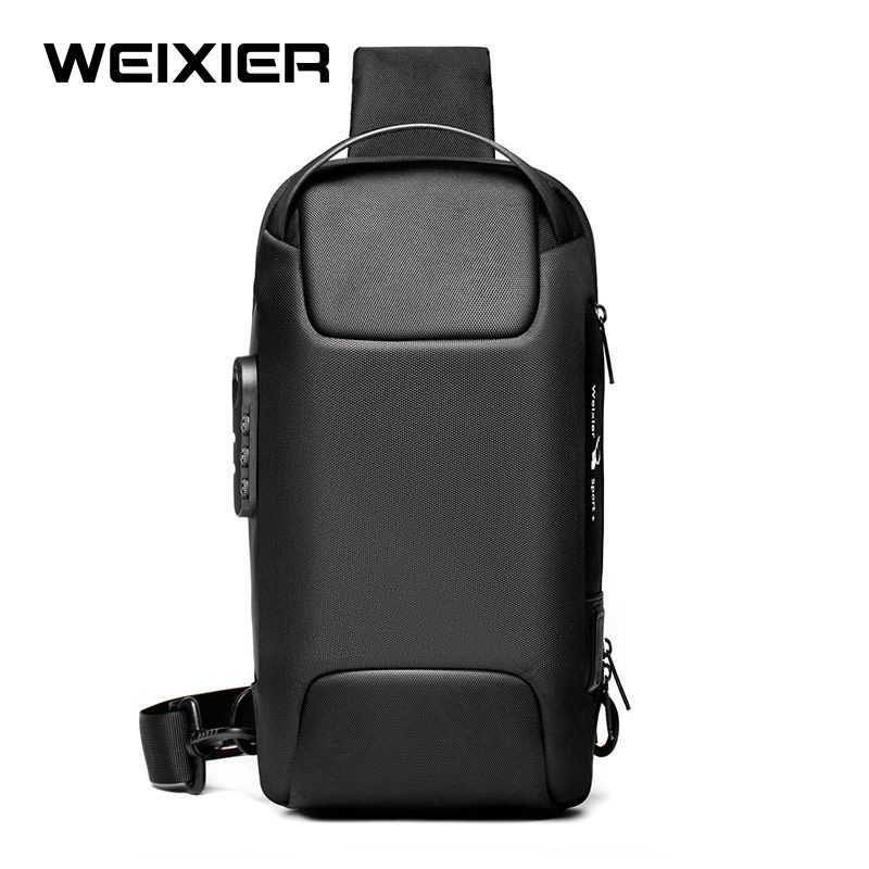 WEIXIER 9529 Tas Selempang Pria Shoulder Bag USB Port Anti Maling WK-SBY