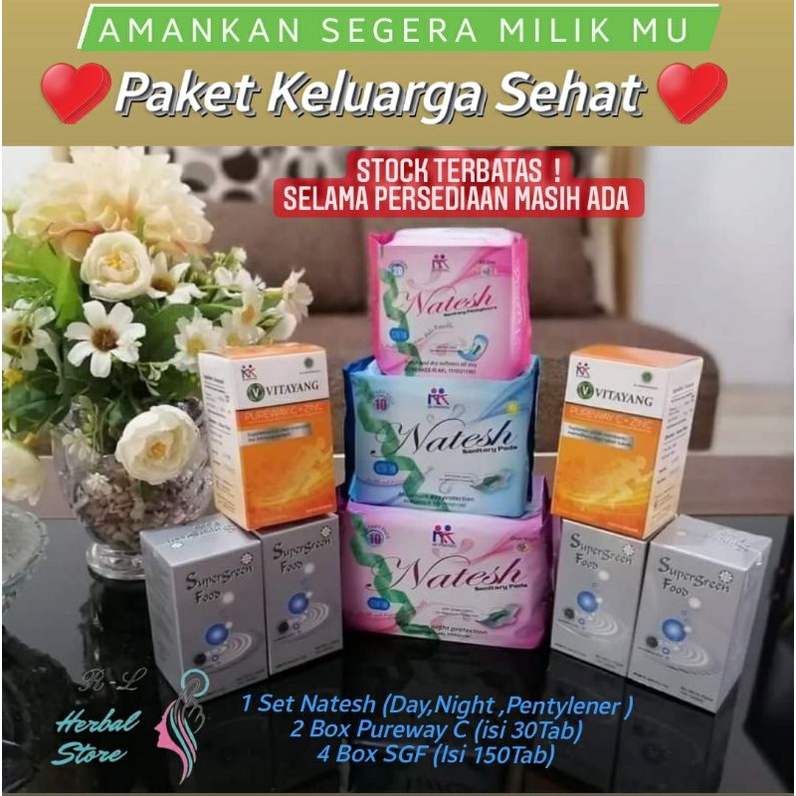 PaketHemat/Sgf/SuperGreenFood/PurewayC/Natesh/herbal/Kkindonesia/100%Original