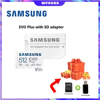 Samsung Evo Plus 512GB 256GB 128GB 64GB 32GB 16GB Micro SD Class 10 UHS-I U3 V30 A2 W / SD Adapter