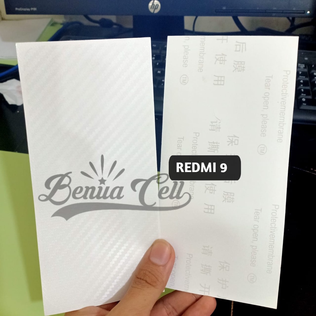SKIN CARBON XIAOMI REDMI 10 REDMI 9 - ANTI GORES BELAKANG REDMI 9 REDMI 10 - BC