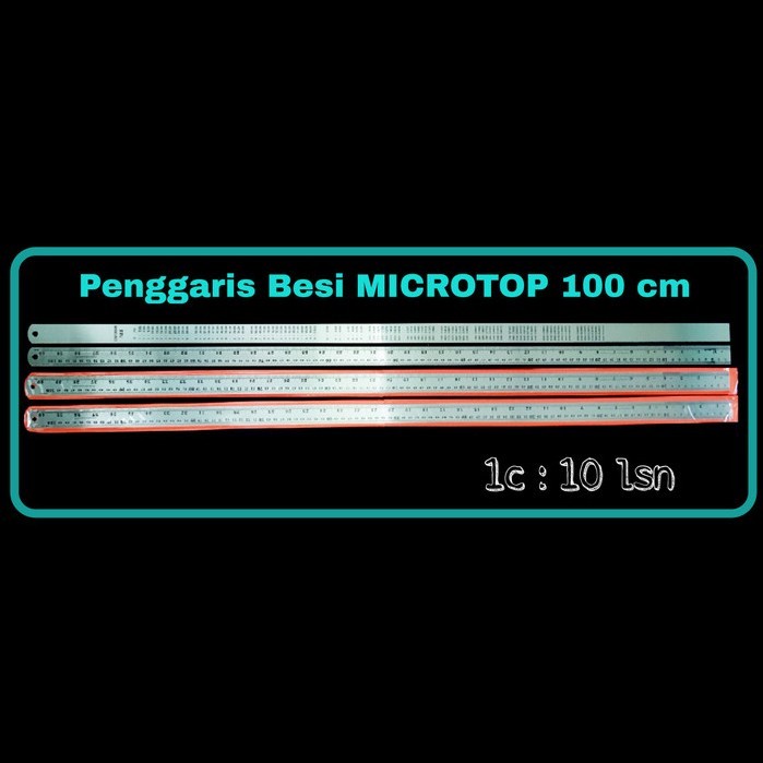 

BOS Penggaris Besi MICROTOP 100 cm / Garisan Besi / Metal Ruler