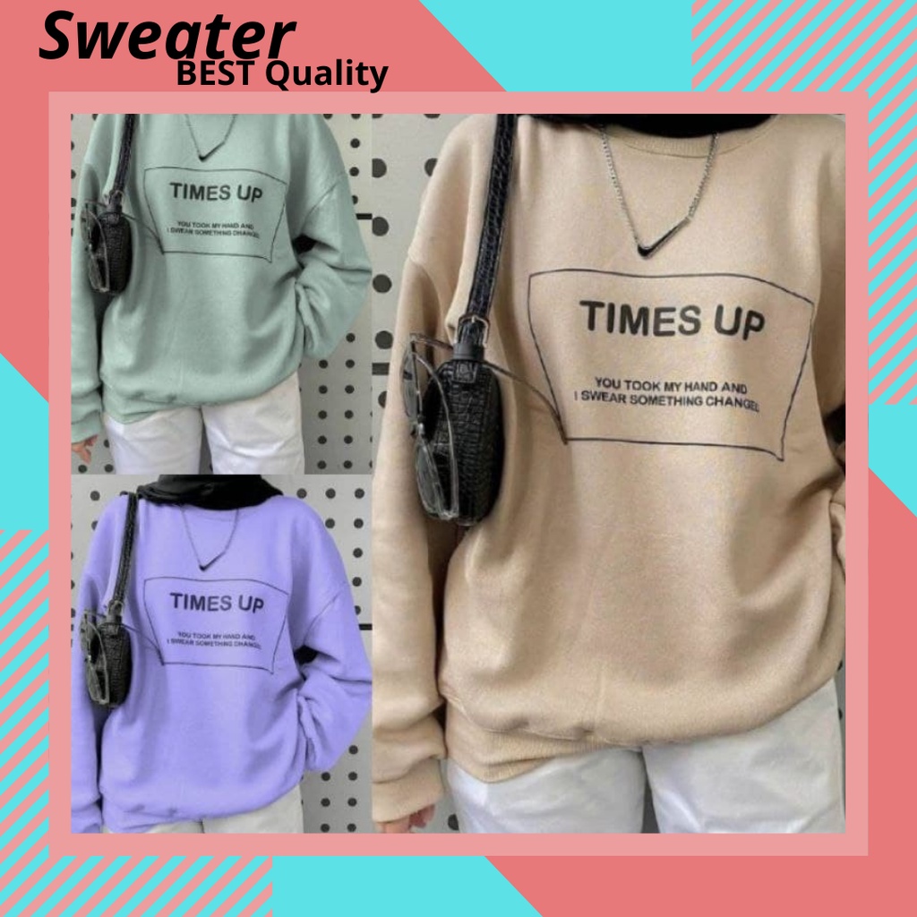 Sweater Wanita Times Up