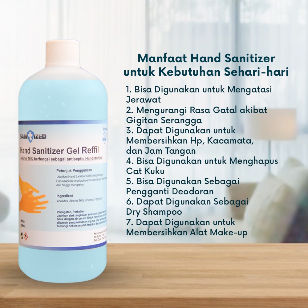 HAND SANITIZER REFILL GEL 500ML ALKOHOL 70% HAND SANITEZER HAND SANITAIZER HAND SANITISER SANITAZER