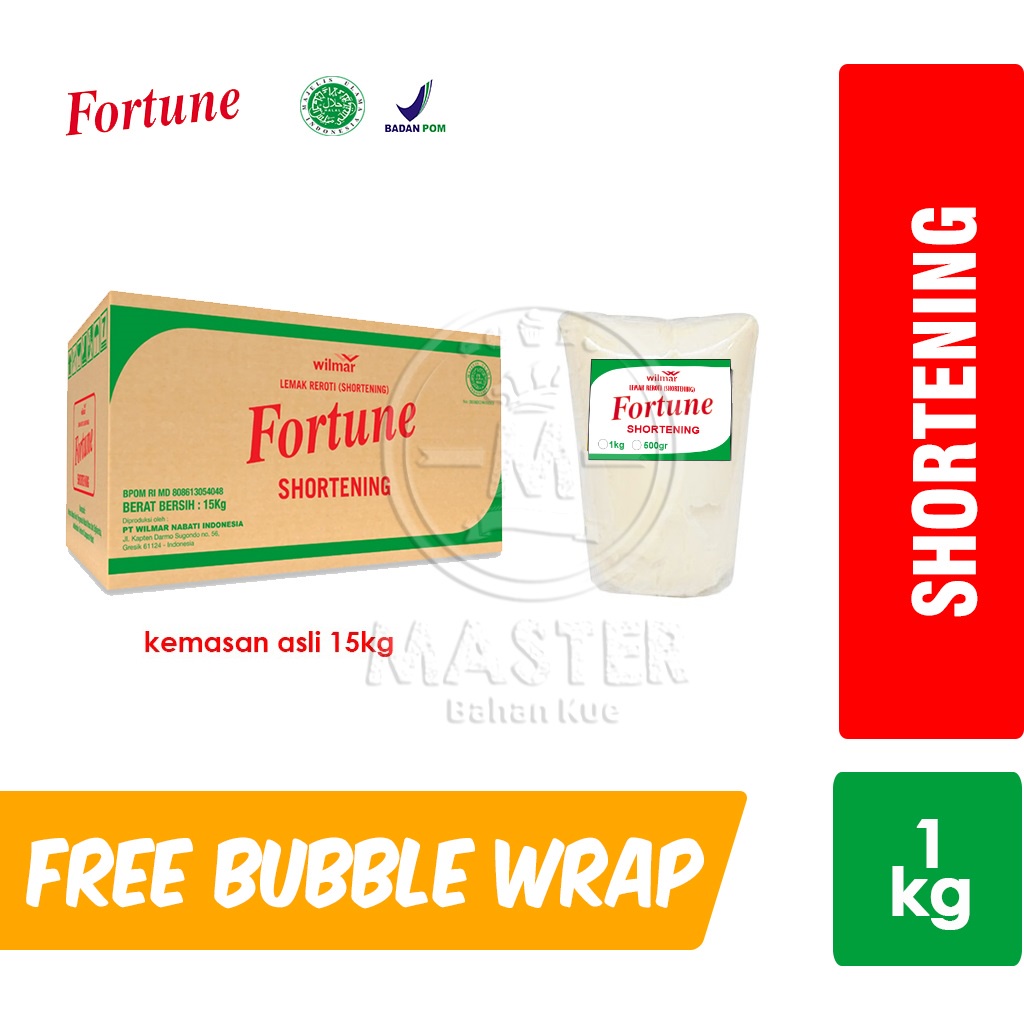 

Fortune Shortening / Mentega Putih / Lemak Reroti [1 Kg]