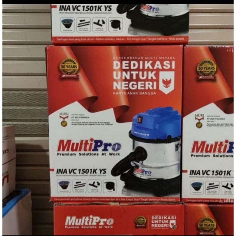 multipro INA VC1501K YS vacuum cleaner 15 liter mesin sedot debu VC 1501K