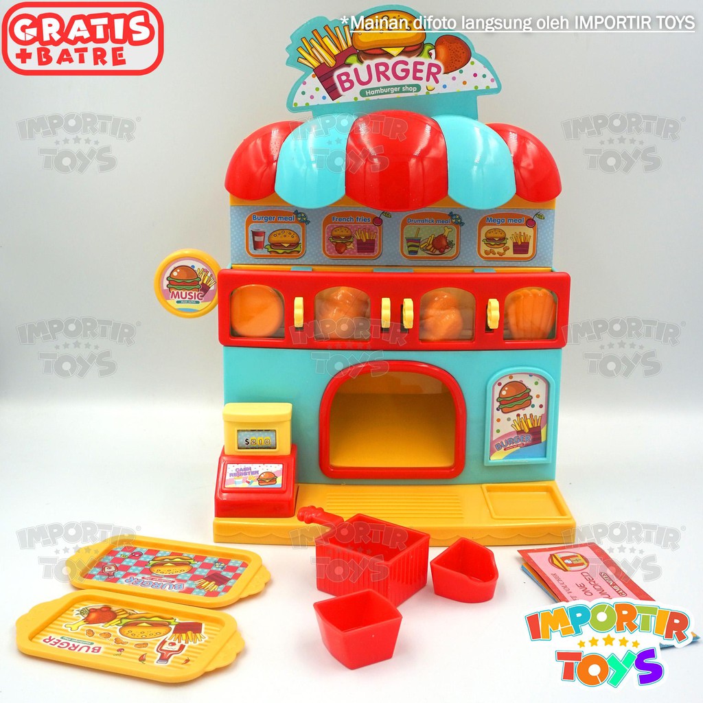 Mainan Pembuat BURGER OTOMATIS!! BIG MAC MAKER MUSIK + LAMPU (IMPORTIR TOYS QUALITY)