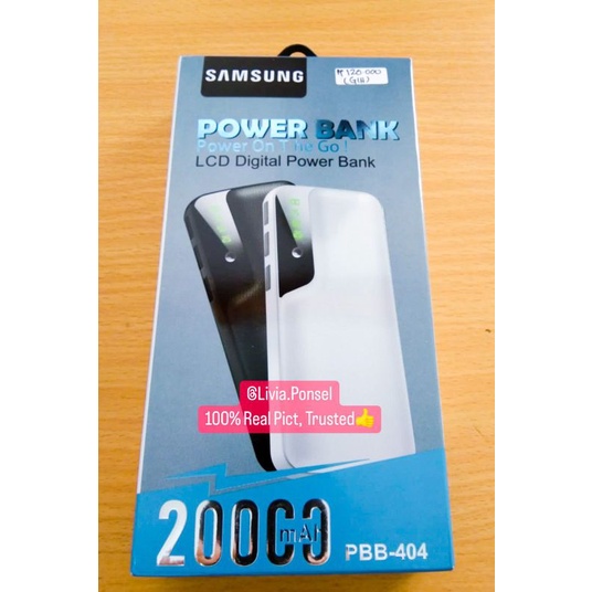 POWERBANK SAMSUNG 20000 MaH ORIGINAL RESMI TERMURAH PBB-404 / KAPASITAS BESAR, 20.000 MaH Digital Po