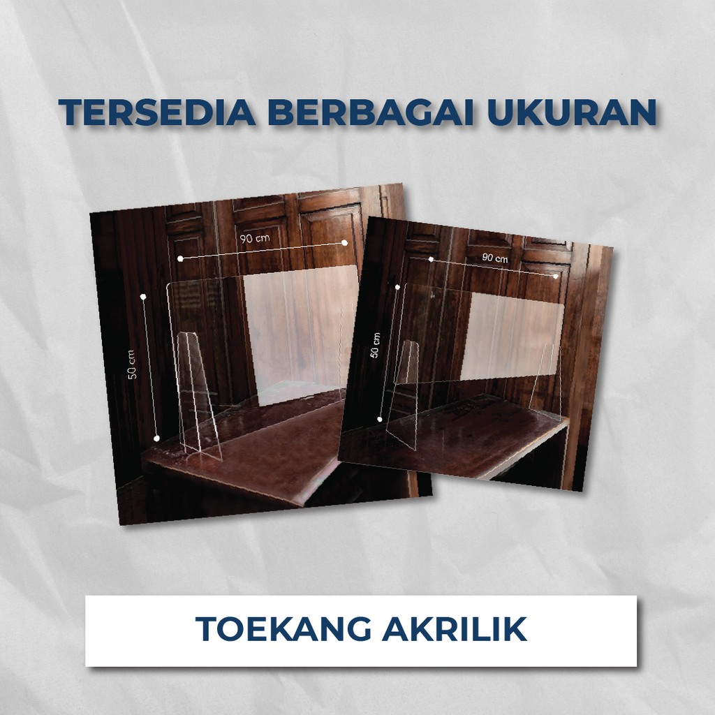 Jual Pembatas Meja 80x60 Loket Kasir Teller Menjaga Jarak Social Distancing Jakarta Barat Tukang Akriliks Tokopedia