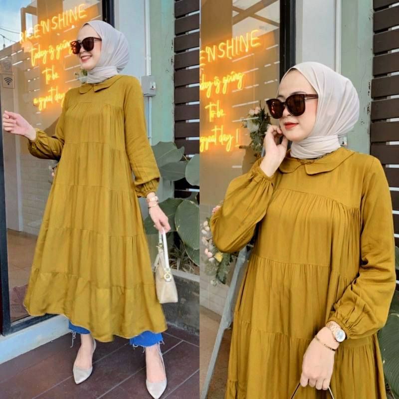 MIDI DRESS TWILL ORI BEST SELLER ATASAN WANITA