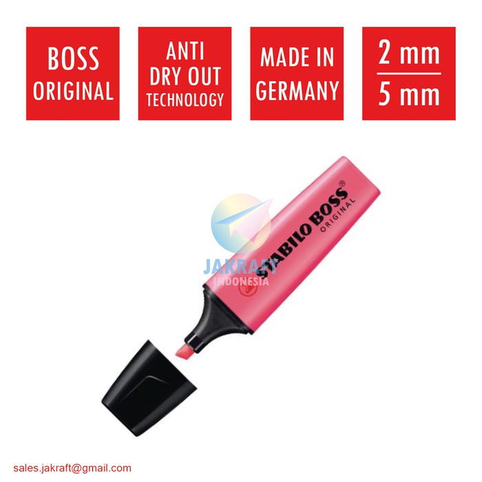 

Highlighter STABILO Boss ORIGINAL Pink Rosa 70/56 Made in Germany