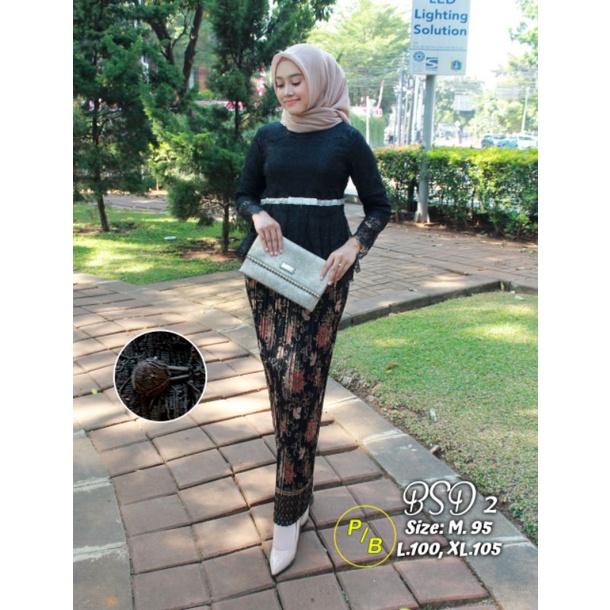 Setelan Kebaya Brukat Peplum BSD Rok Mermaid