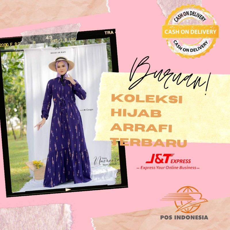GAMIS ABAYA DRESS MUSLIMAH MOTIF DEWASA RAYON PREMIUM BAJU WANITA ARRAFI TERBARU TERLARIS TERHITS 20