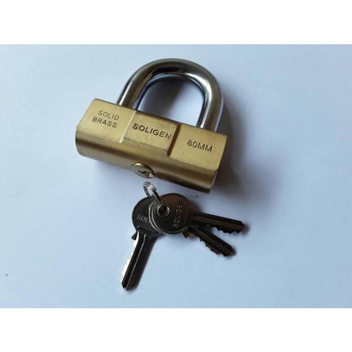 Padlock / Gembok Soligen 80Mm Kuningan