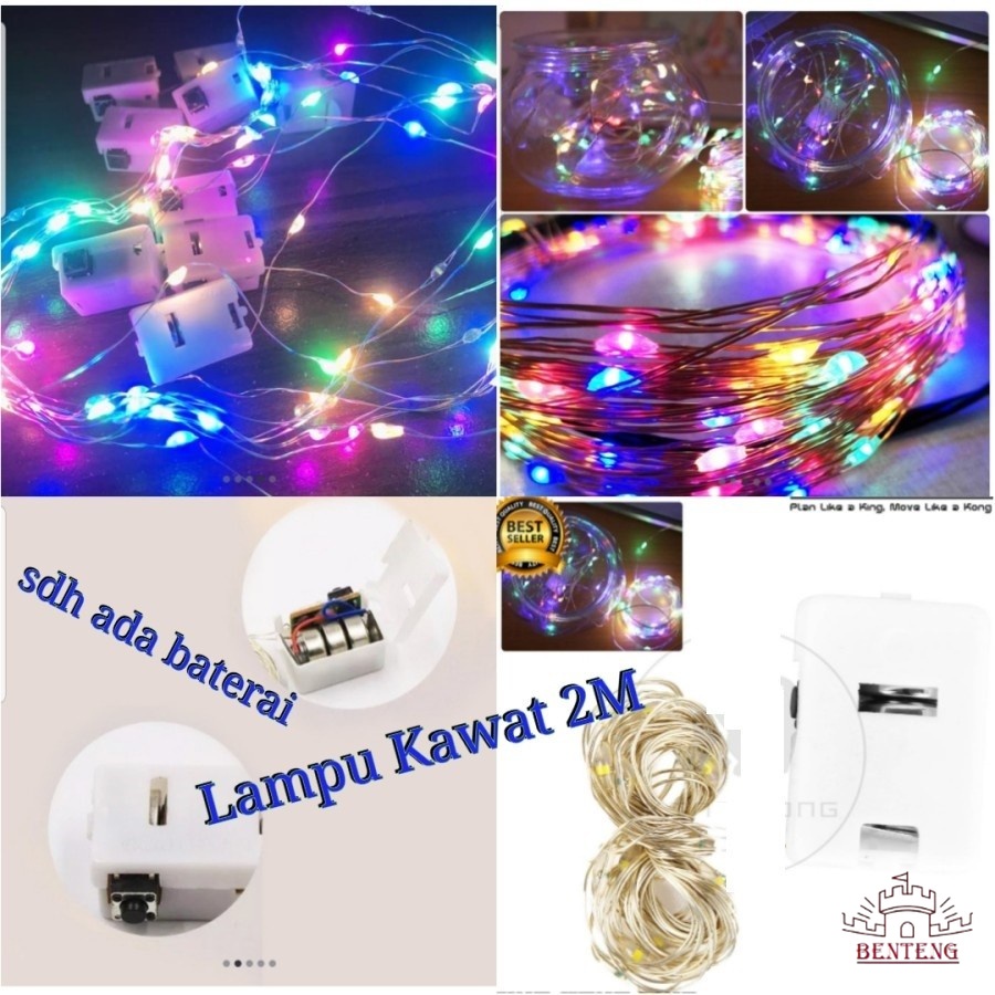 LN44 - Lampu Tumblr Kawat Rainbow LED Lampu Kawat 2 Meter