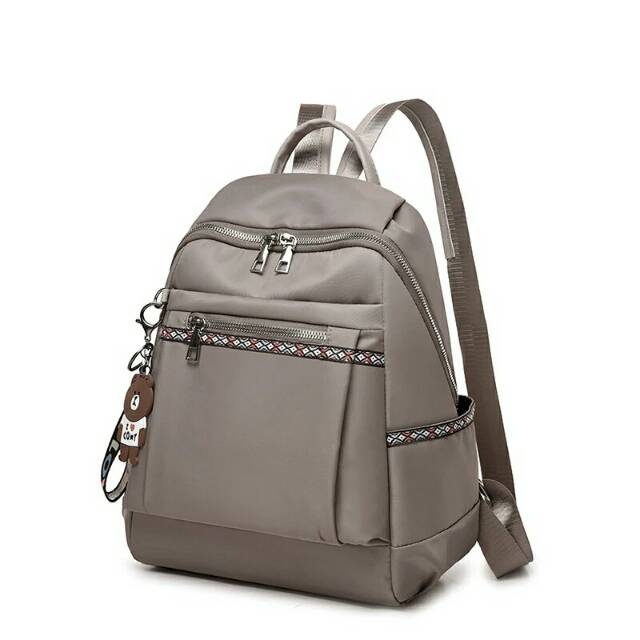 JS_TAS RANSEL ANTI AIR BACKPACK WANITA HITAM MOTIF OCCAN KOREA KULIAH SEKOLAH KERJA TA126B5 STEIN