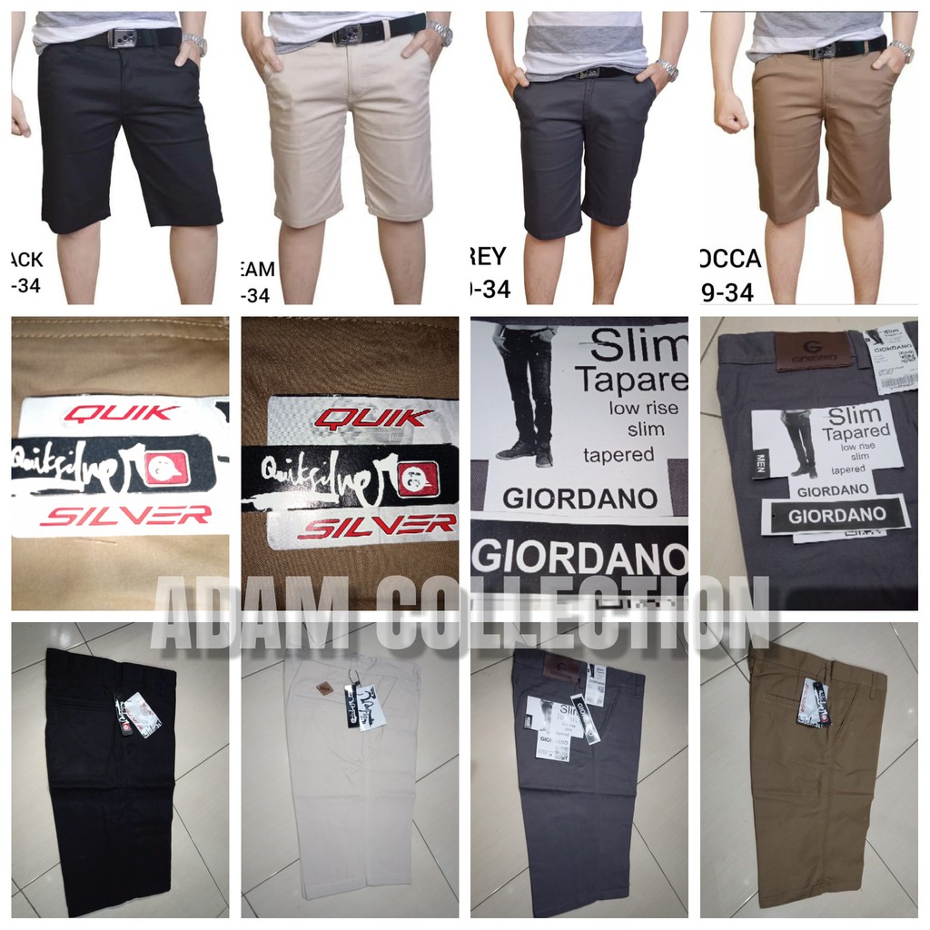 CELANA  CHINO  PENDEK PRIA Bahan Katun Twill Halus Adem 
