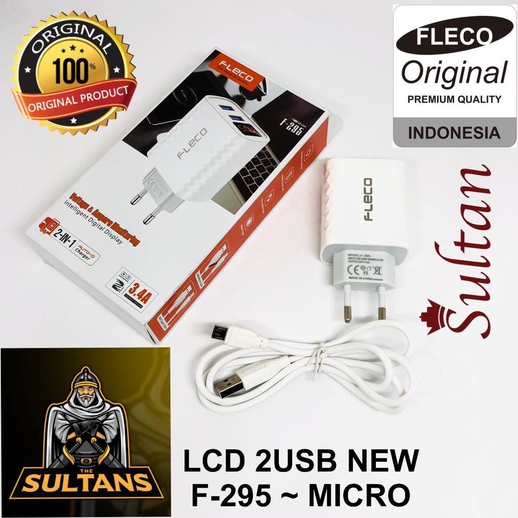 CHARGER FLECO F290 adaptor/CASAN FLECO LED F-290 type-c/f295 type-c QUALCOM 3.0 SUPPORT VOOC