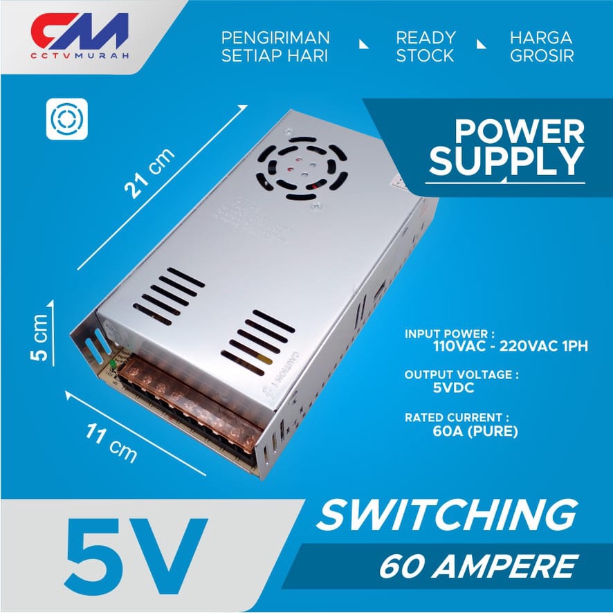 POWER SUPPLY 5V/60A || SWITCHING 5V/60A || PSU 5V60A