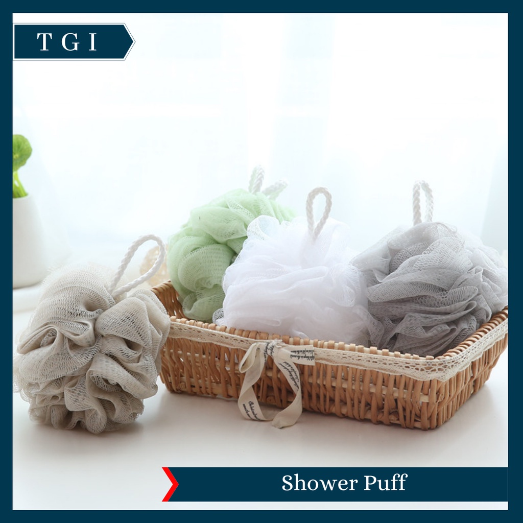 TGI - SHOWER PUFF PREMIUM SPONS MANDI BATH SPONGE SPONS WARNA PASTEL BUSA MANDI BULAT