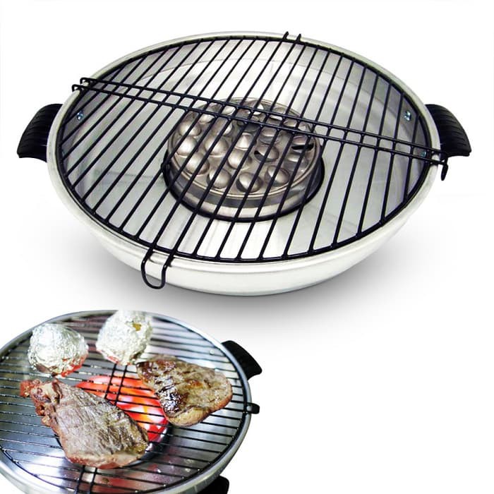 Home-Klik Maspion Panggangan Fancy Grill - 33 cm - Abu-Abu