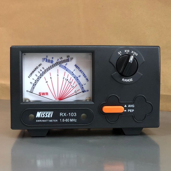 NISSEI RX-103 CROSS-NEEDLE SWR/POWER METER 1.6-60MHZ 10/100/1KW