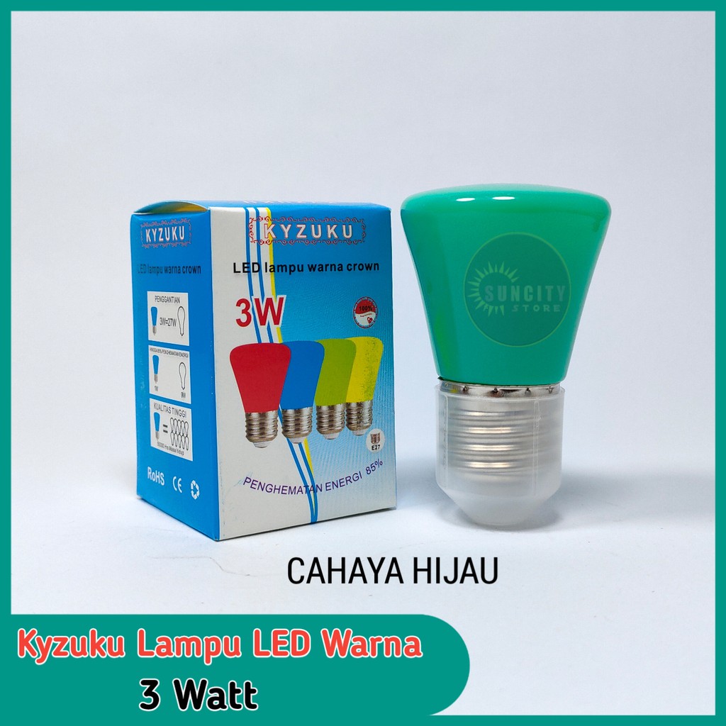 Kyzuku Lampu LED Bulb Crown Warna 3 Watt