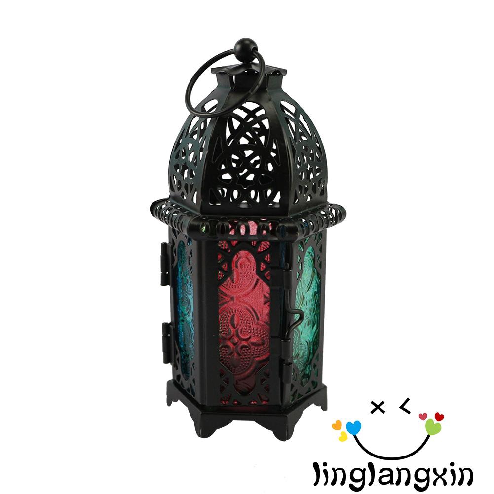 Lentera Lilin Gantung Gaya Vintage Moroccan Bahan Kaca Untuk Dekorasi Rumah Dan Pernikahan