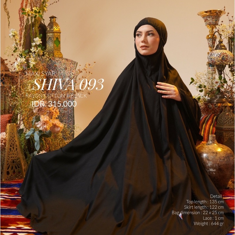 MUKENA MURAH TATUIS SHIVA 093 BLACK JUMBO