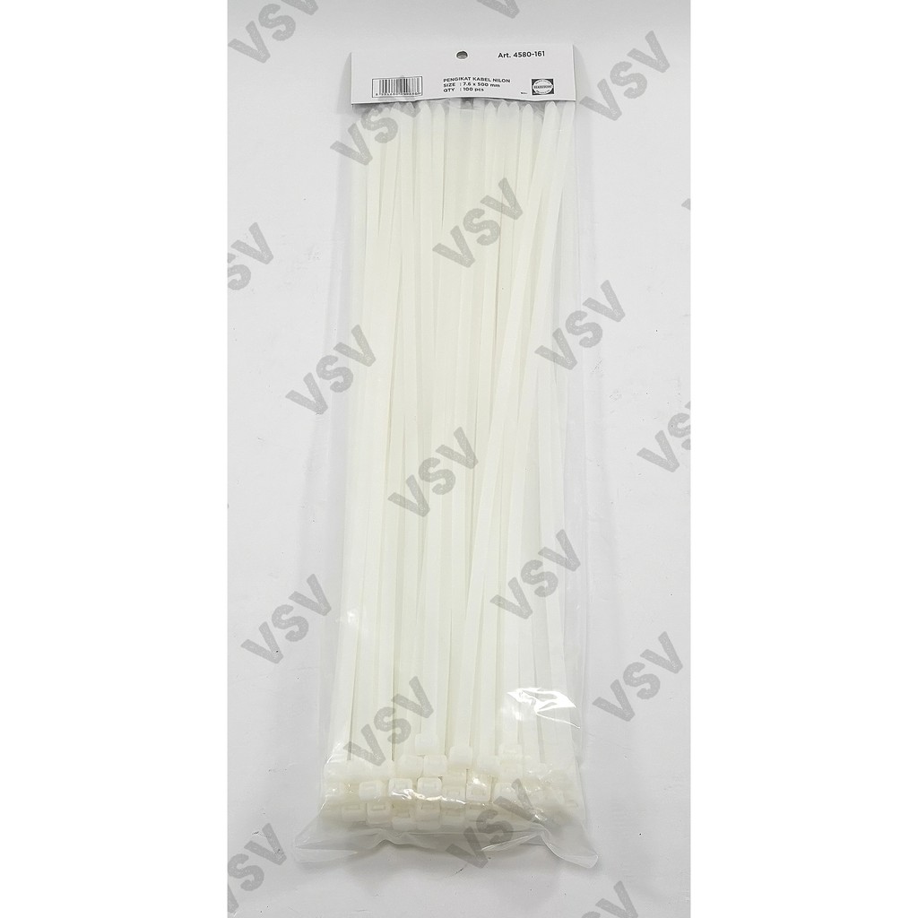 Hasston Kabel ties 7.6x500mm Putih 4580-161 Nylon Cable ties