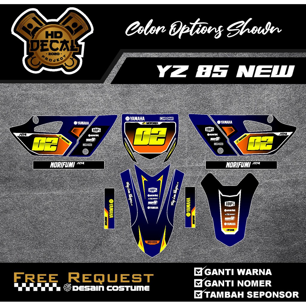 Decal Yz 85 New Full Body Dekal Yz 85 New Stiker Yz 85 New