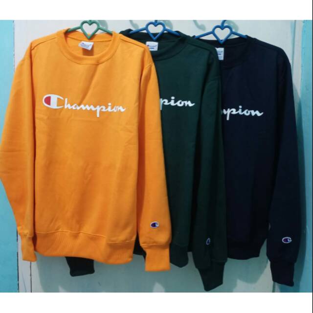 Baju Branded Sisa Eksport - Champion Crewneck Script - Sweater Champion  - CN CHAMPION