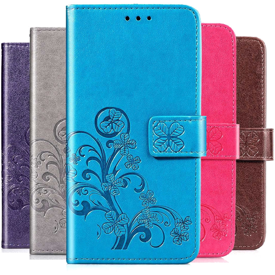 Flip Case Dompet Kulit Pu Emboss Clover 3d Cover Lg K50 S K50S K50S