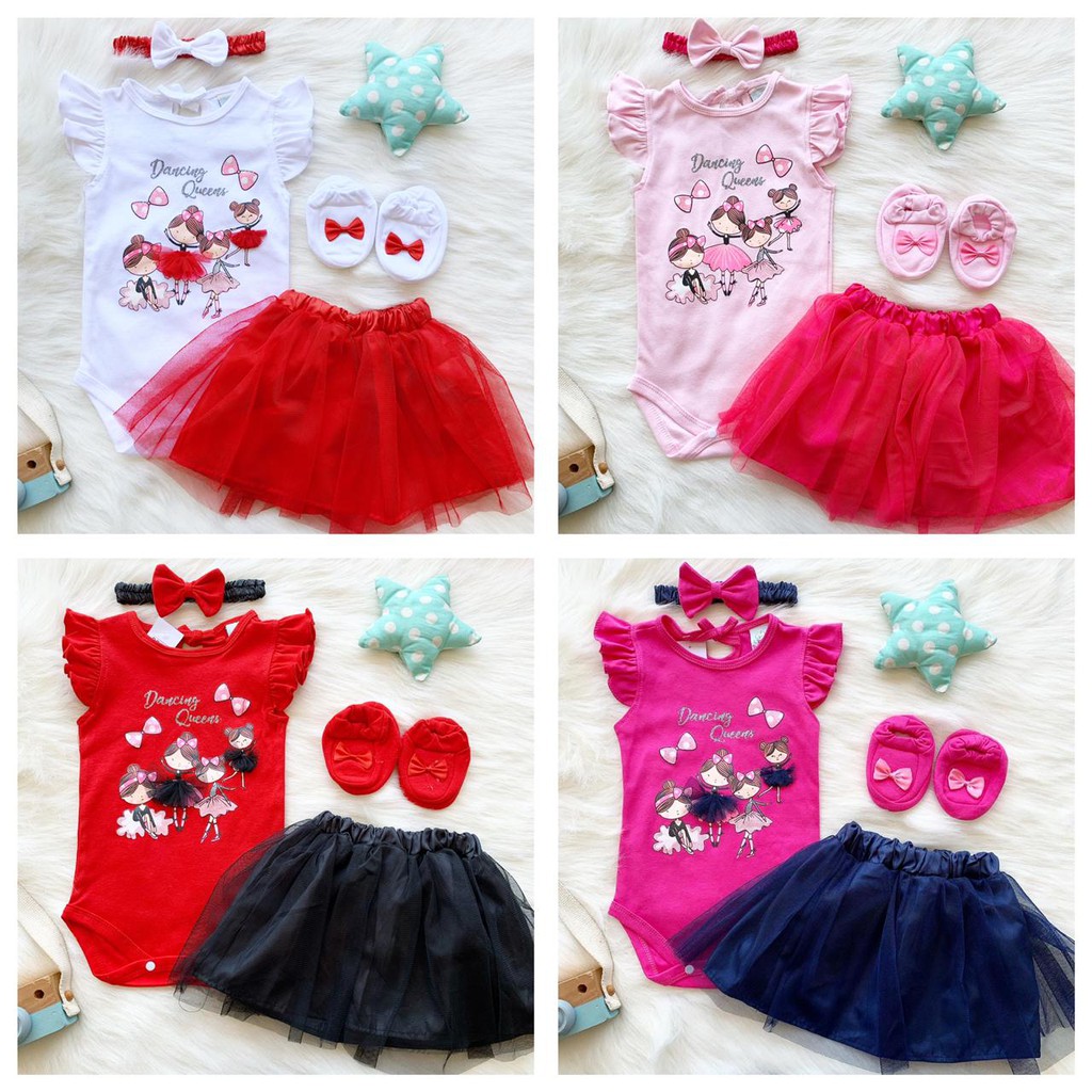 sparkle ballerina jumper newborn set 0-12 bulan 1 tahun setelan baby kado bayi cewek romper