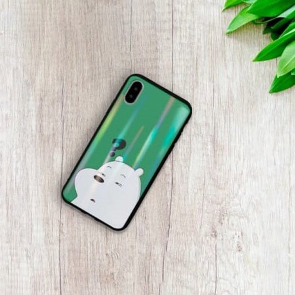 [K24]Soft Case Glass Aurora For Oppo/Vivo/Xiaomi/Samsung/Iphone/Realme