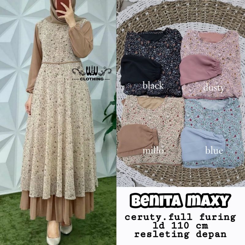 Gamis Ceruty motif #Benita Maxy#