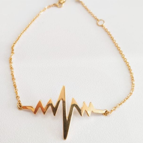 Gelang rante heart beat