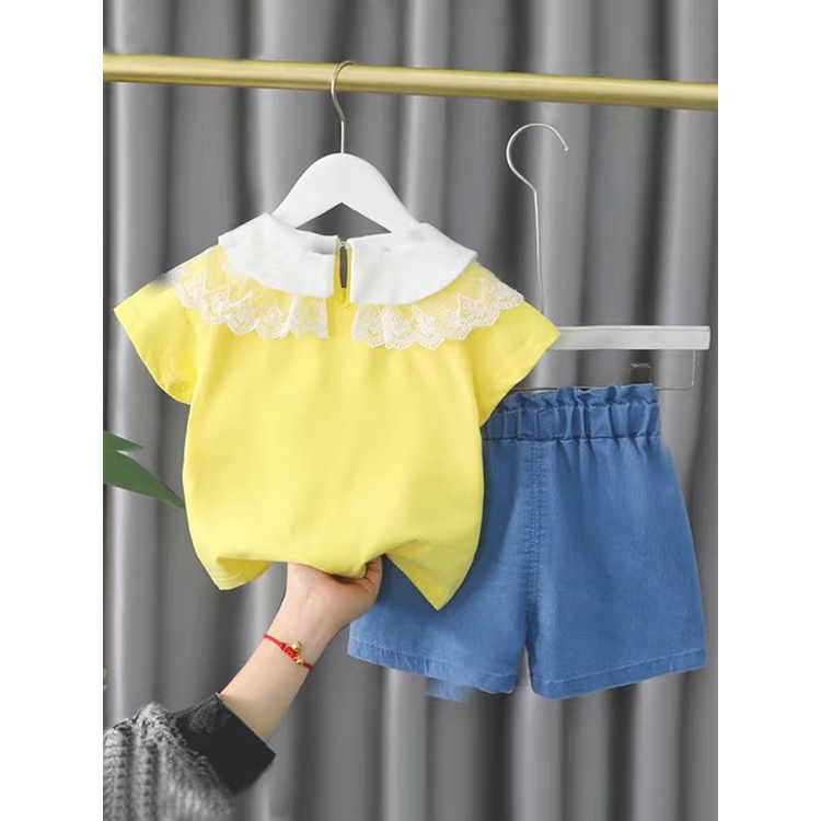 Setelan Anak Perempuan Import  Celana Jeans/Setelan celana pendek anak cewek import