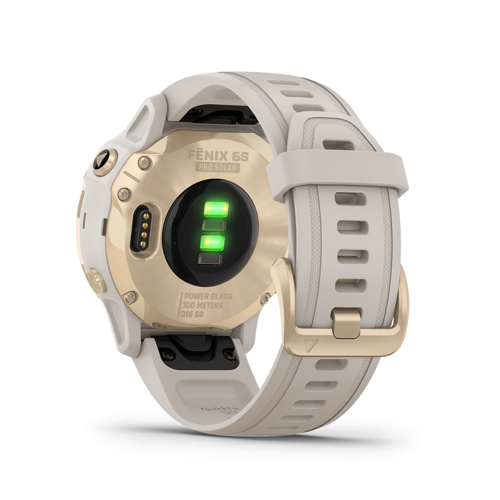 GARMIN FENIX 6S PRO SOLAR LIGHT GOLD WITH LIGHT SAND BAND NEW ORIGINAL GARANSI RESMI TAM