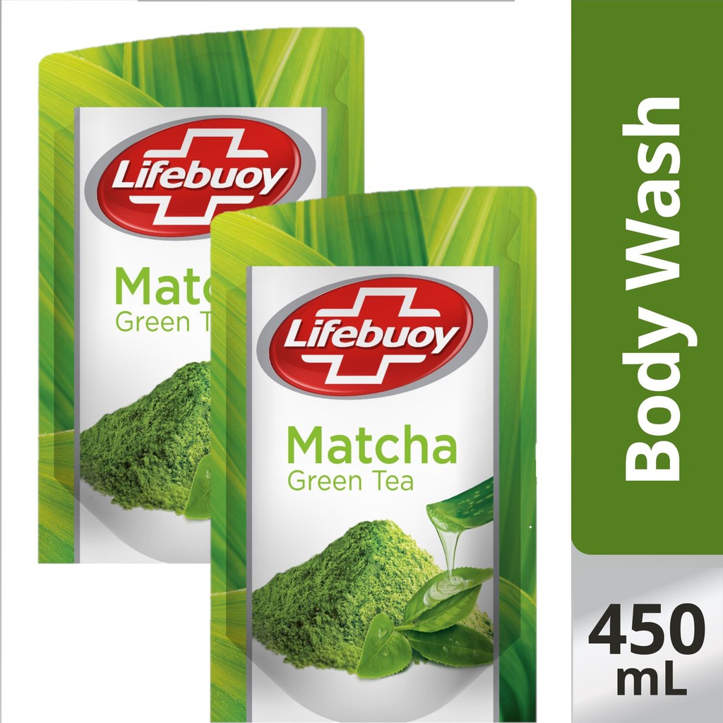 Jual Lifebuoy Antibacterial Body Wash Refill Matcha Green Tea 450 ml Twinpack Shopee Indonesia