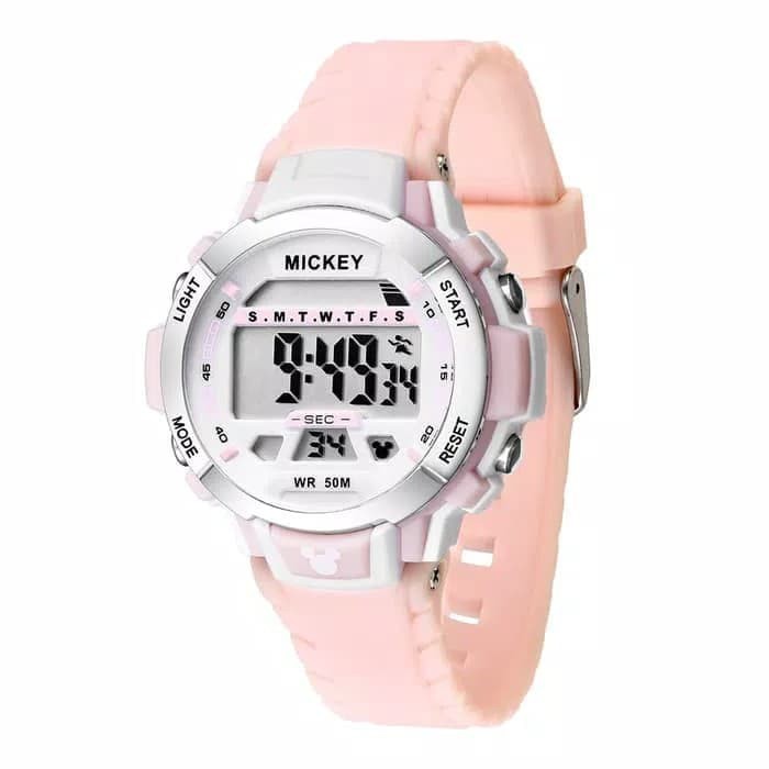 DISNEY MS15063P MICKEY ORIGINAL JAM TANGAN SPORT ANAK  PINK