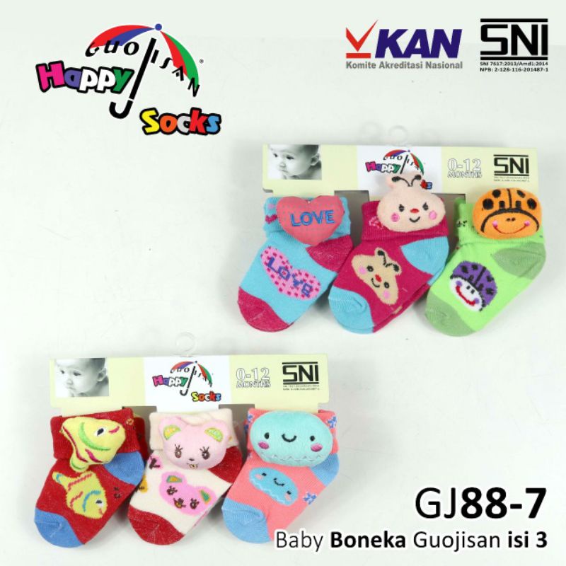 Kaos kaki bayi boneka 3 in 1