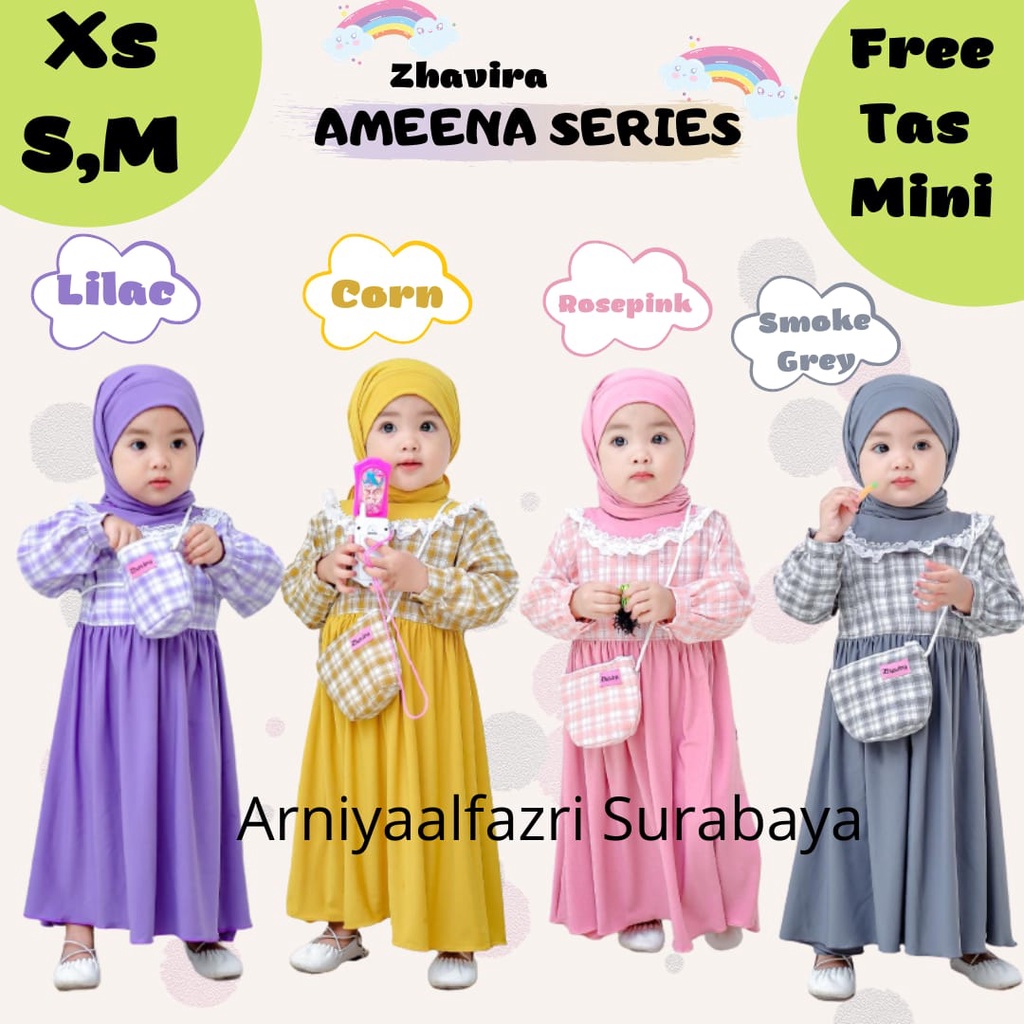 Zhavira Gamis Ameena Raya Series Size XS, S, M