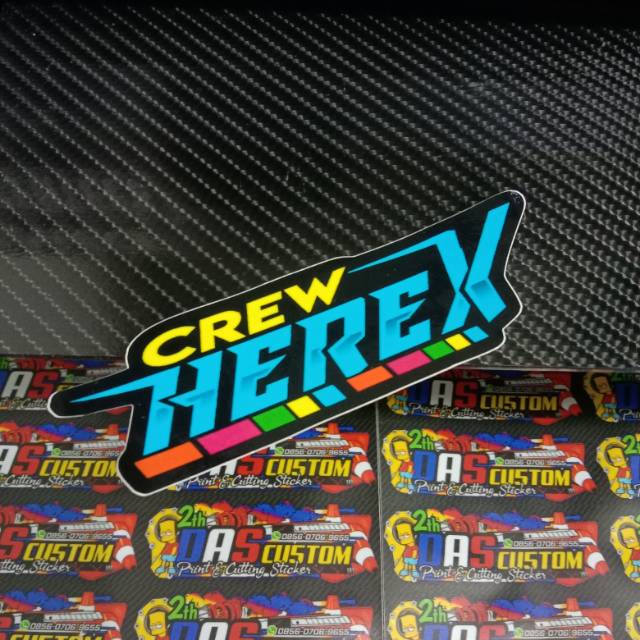 Sticker printing Crew Herex minim pembelian harus 20rb