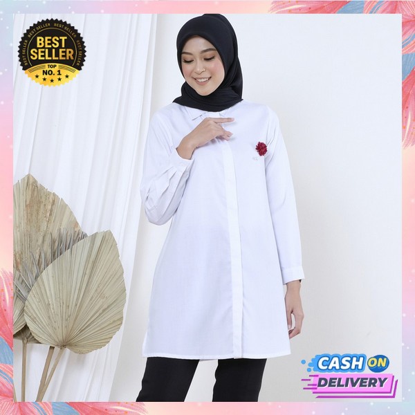 Tunik Remaja Kekinian Atasan Perempuan Muslimah Baju Tunik Terbaru Bju Midi Wanita Atsan Model Terba