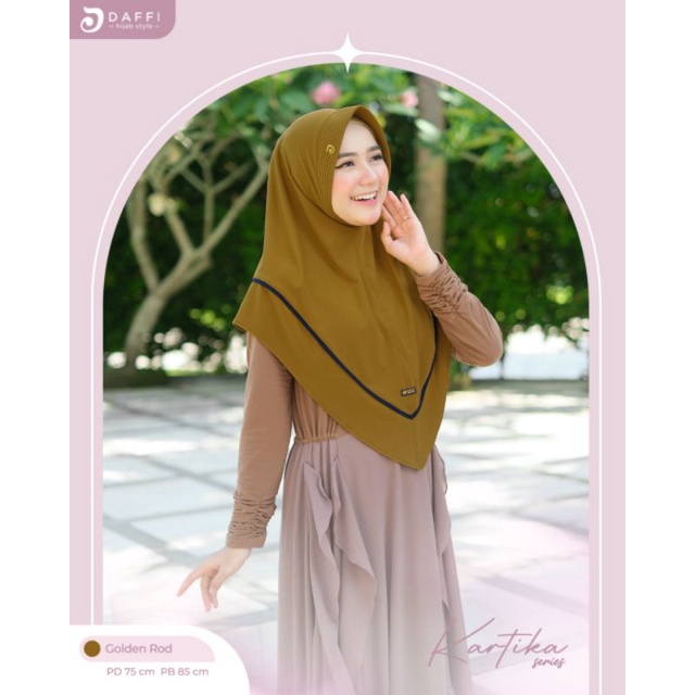 terbaru bergo Kartika bahan Jersey Hight twist ori daffi hijab