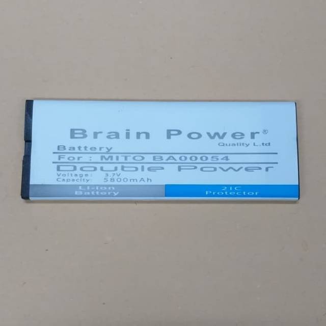 Double Power Battery Batere Batre Baterai Brain Power Mito A77 BA-00054 BA00054