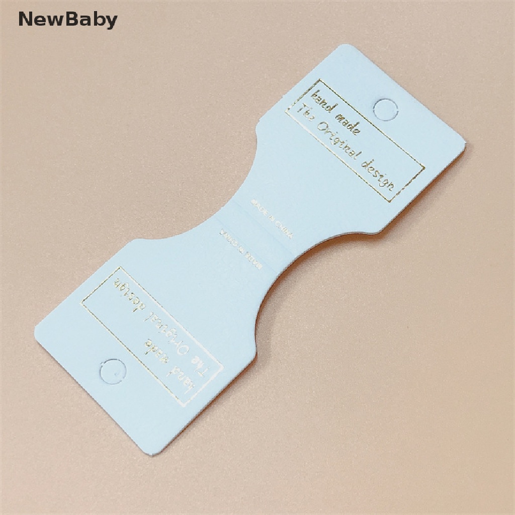 50 Pcs Kartu Kertas Kraft Untuk Display Perhiasan Kalung Gelang Bando