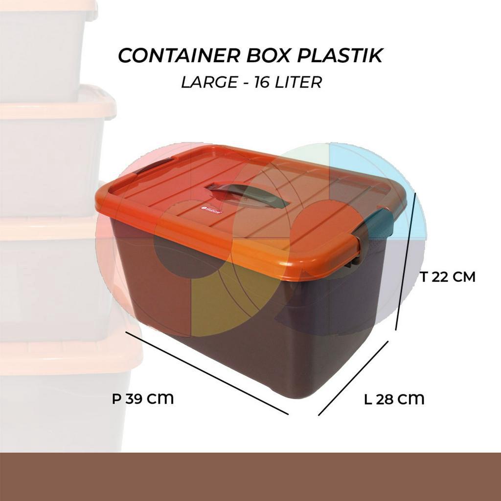 Container Box Plastik Kotak Penyimpanan Barang - 16 Liter